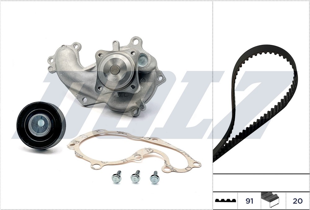 KD123 DOLZ Water Pump + Timing Belt Kit for Ford