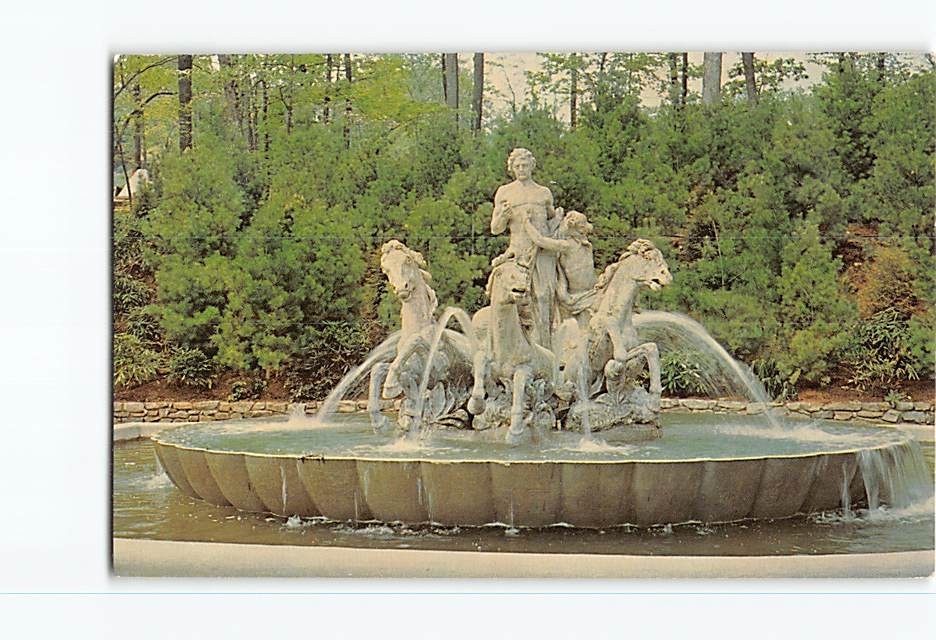 Postcard Achilles Fountain Sterling Forest Gardens Route 210 Tuxedo New York USA-image