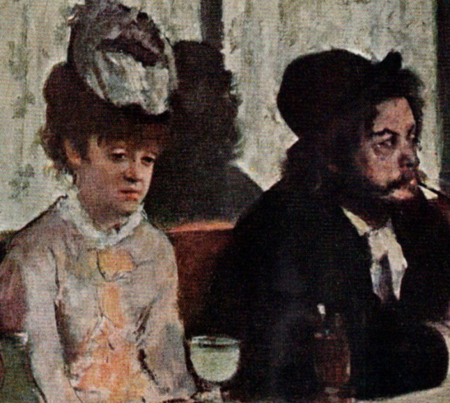 Vintage Postcard Continental Edgar Degas Absinth Musee Louvre Paris-image