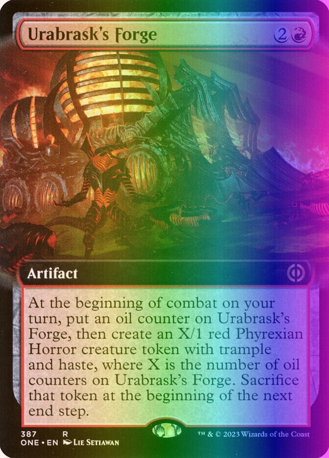 MTG Urabrask's Forge (387/530) Phyrexia All Will Be One LP FOIL