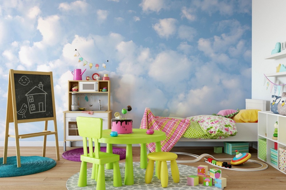 3D Blue Sky White Clouds Landscape Wall Murals Wallpaper Murals Wall Sticker 9