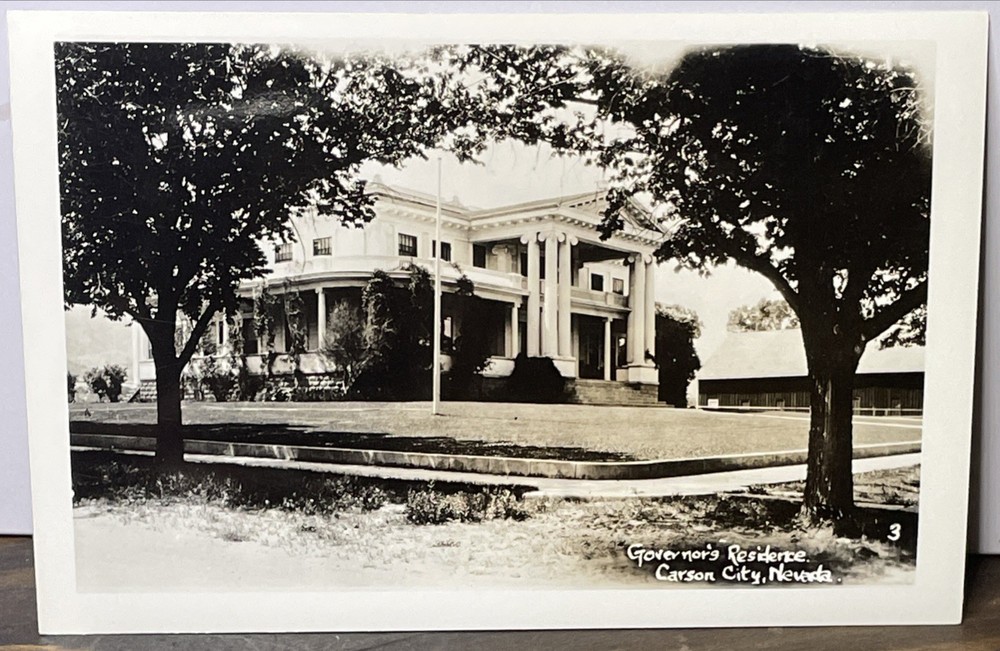 1940c Governor's Residence Carson City Nevada NV RPPC Photo Vintage Postcard