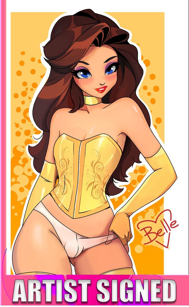 Belle Femboy TS Beauty LGBTQ 11x17 in Art Print SIGNED Sexy Princess Beast
