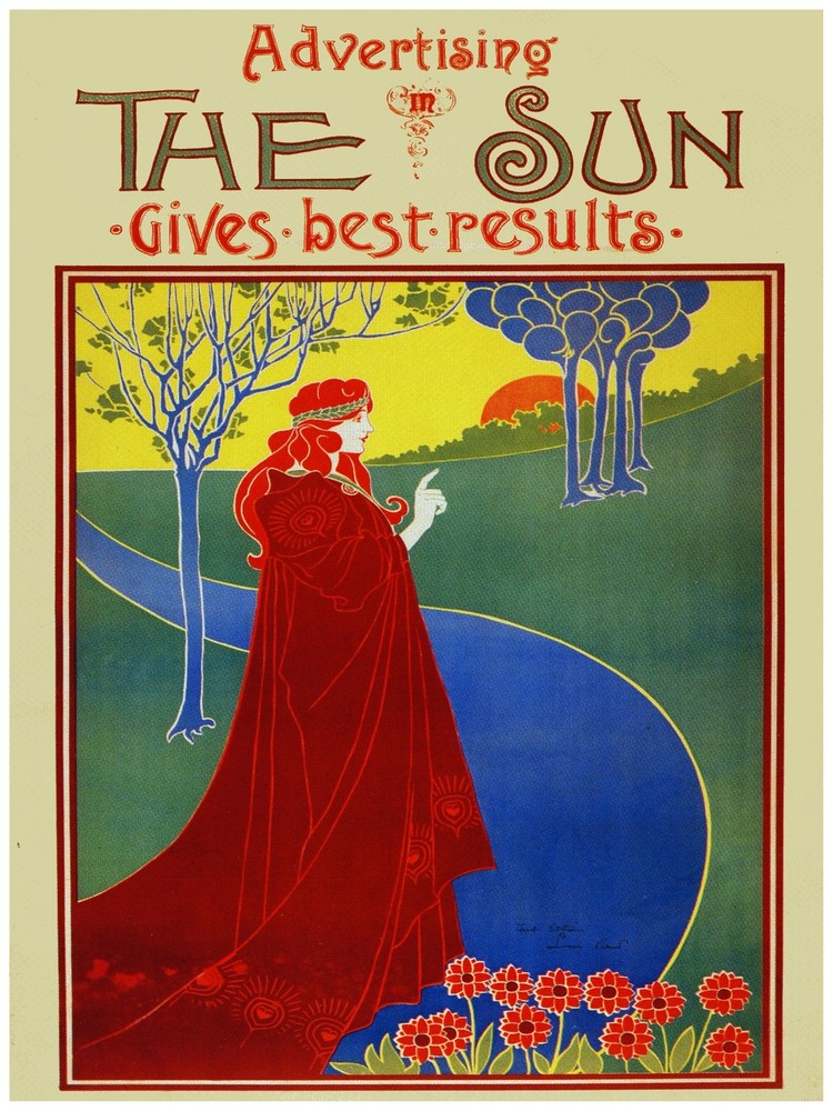 8154.Decoration Poster.Home Room wall art design print.Woman in red.Art Nouveau