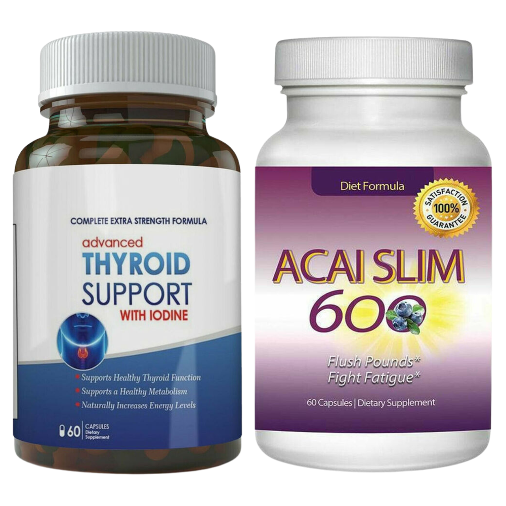 Thyroid Support with Iodine Boost Energy Acai Slim Berry Weight Loss Supplement-image