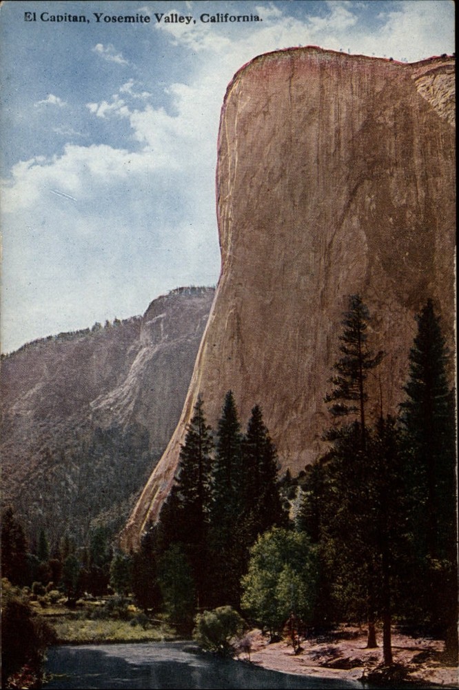 Yosemite Valley California ~ El Capitan rock formation ~ postcard sku123
