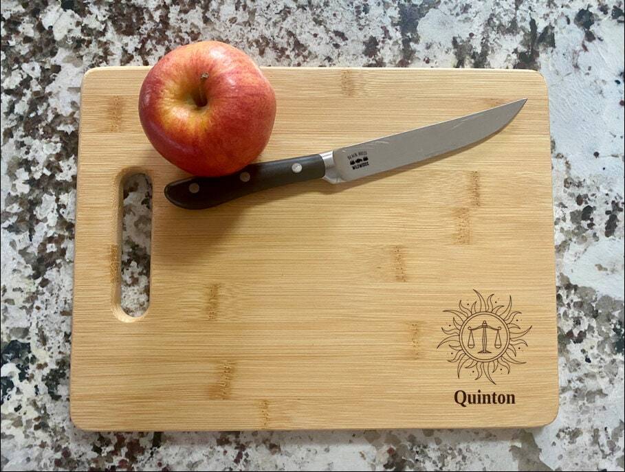 Libra Cutting Board |  Astrology Charcuterie Board | Custom Serving Tray |