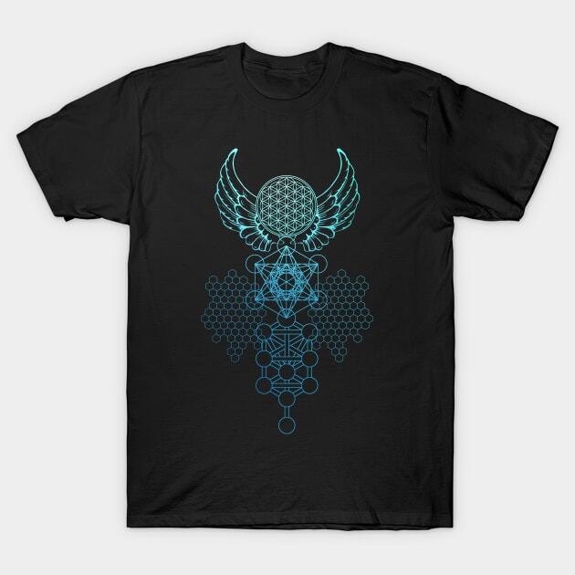 Abstract Sacred Geometry Flower of Life T-Shirt Sizes S-5XL with Fast Delivery-image