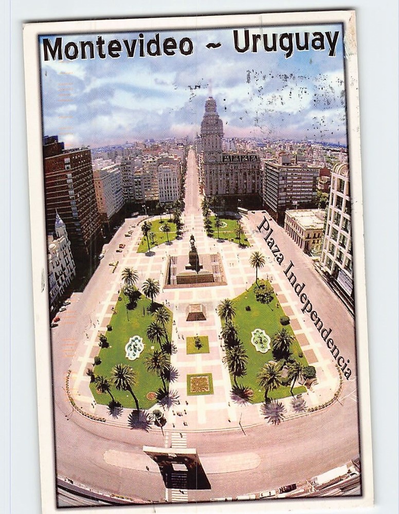 Postcard Plaza Independencia Montevideo Uruguay