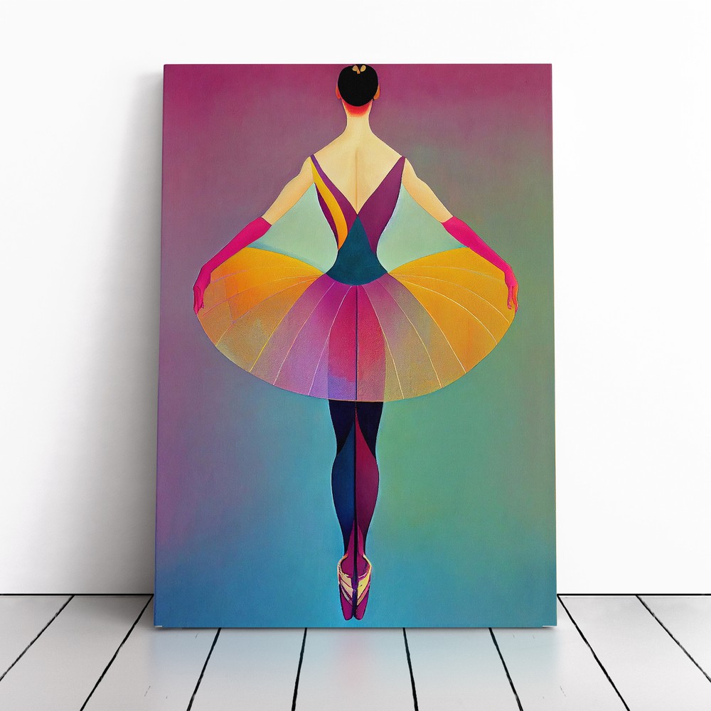 Pop Art Ballerina No.3 Canvas Wall Art Print Framed Picture Home Office Decor