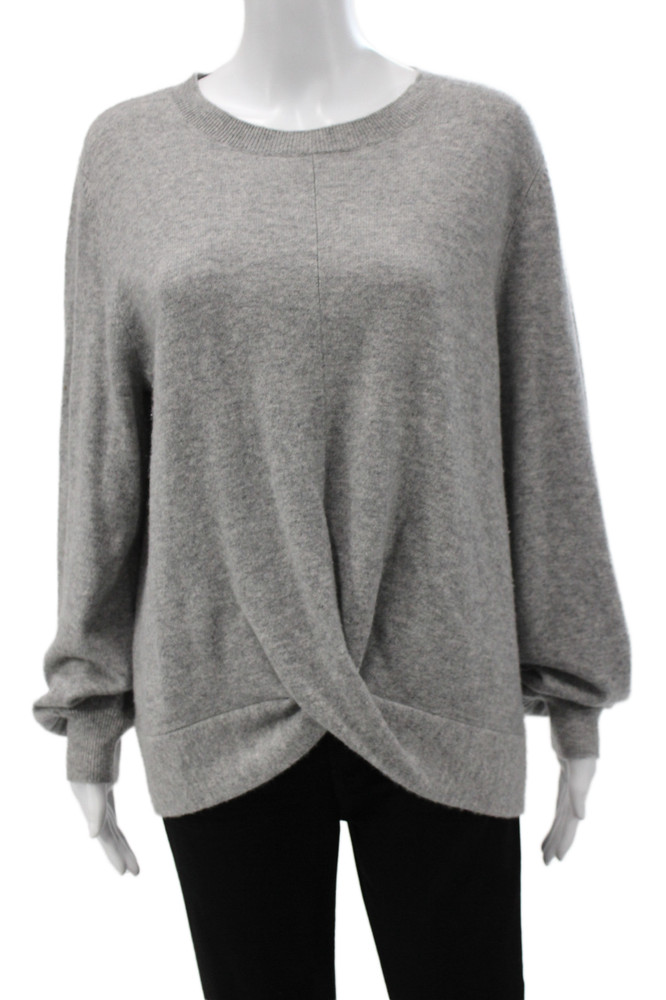 Repeat Unisex Pullover Cashmere Sweater Gray Crew Neck Long Sleeve Size LFree Shipping in US $100+ Orders | $6.95 Orders Below