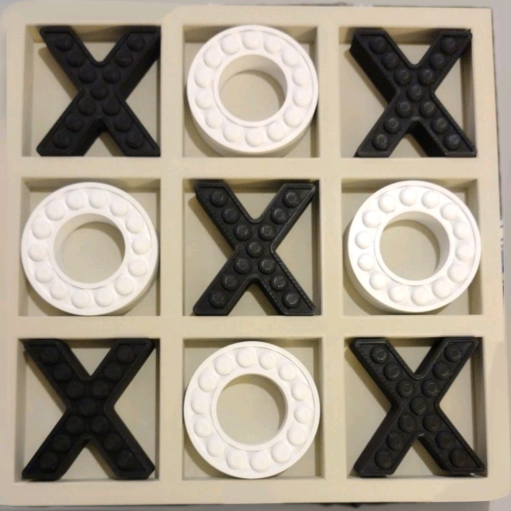 Handmade Tic Tac Toe Game Board Modern Home Decor Family Game Gift