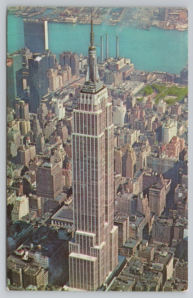 Aerial View of Empire State Building NY New York NY Postcard