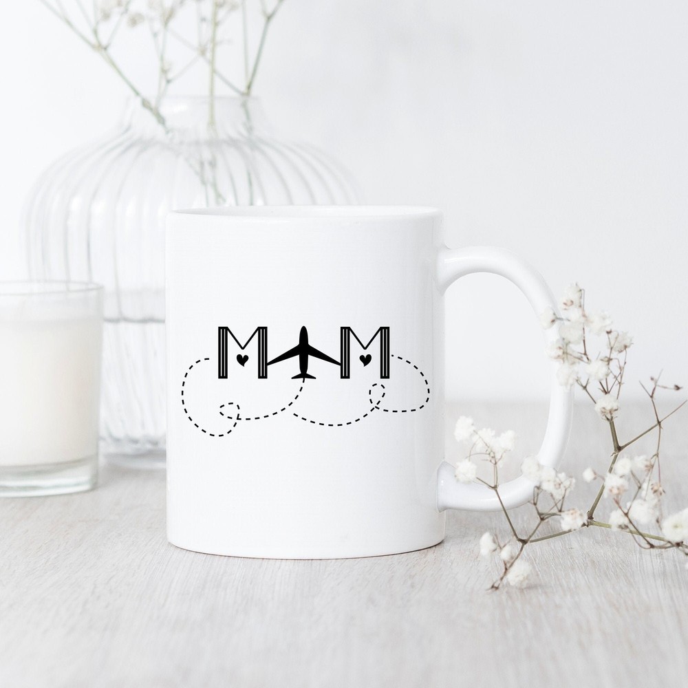 Pilot Mom Mug Aviation Gift for Women Airwoman Coffee Cup
