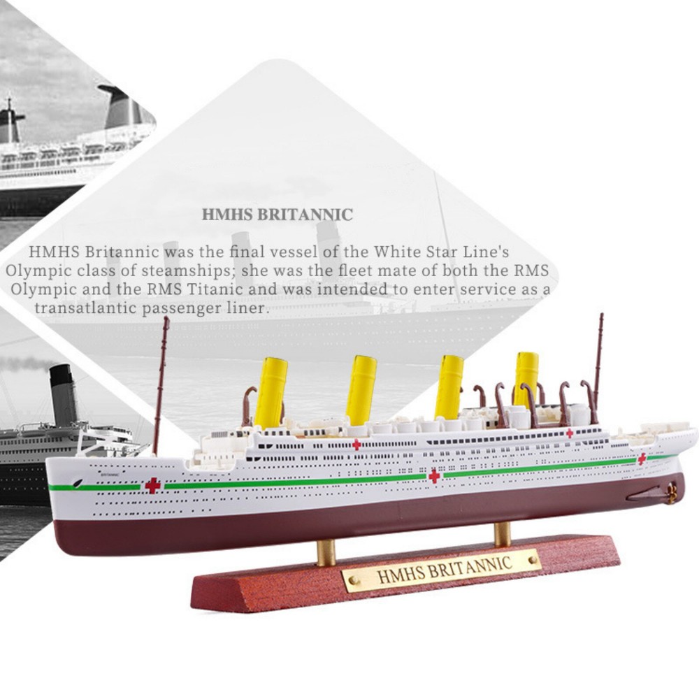 Alloy 1/1250 Scale HMHS Britannic Cruise Ship Model Toys Gift Collection Decor