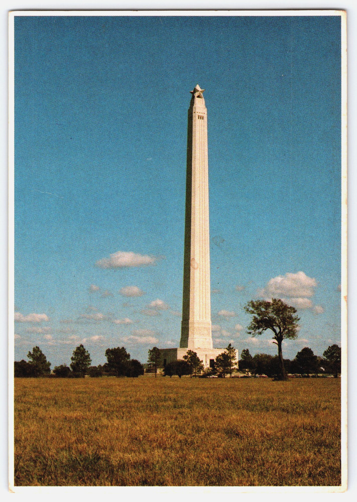 Houston Texas TX San Jacinto Monument Column And Museum Vintage Photo Postcard