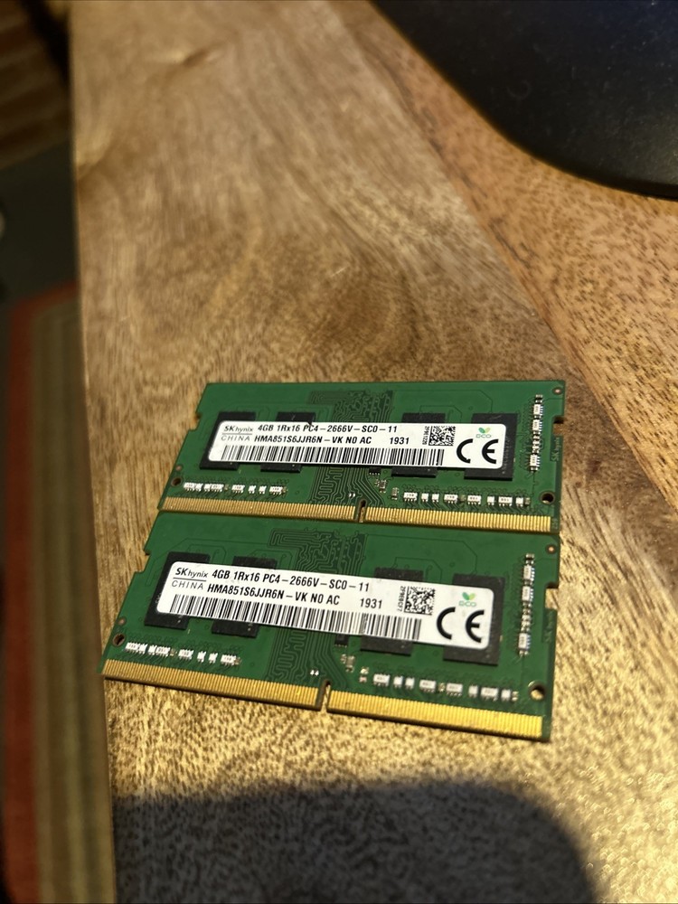 (2) X 4GB SK hynix PC4-2666V Ram DDR4 2666MHz SDRAM SODIMM Notebook Memory
