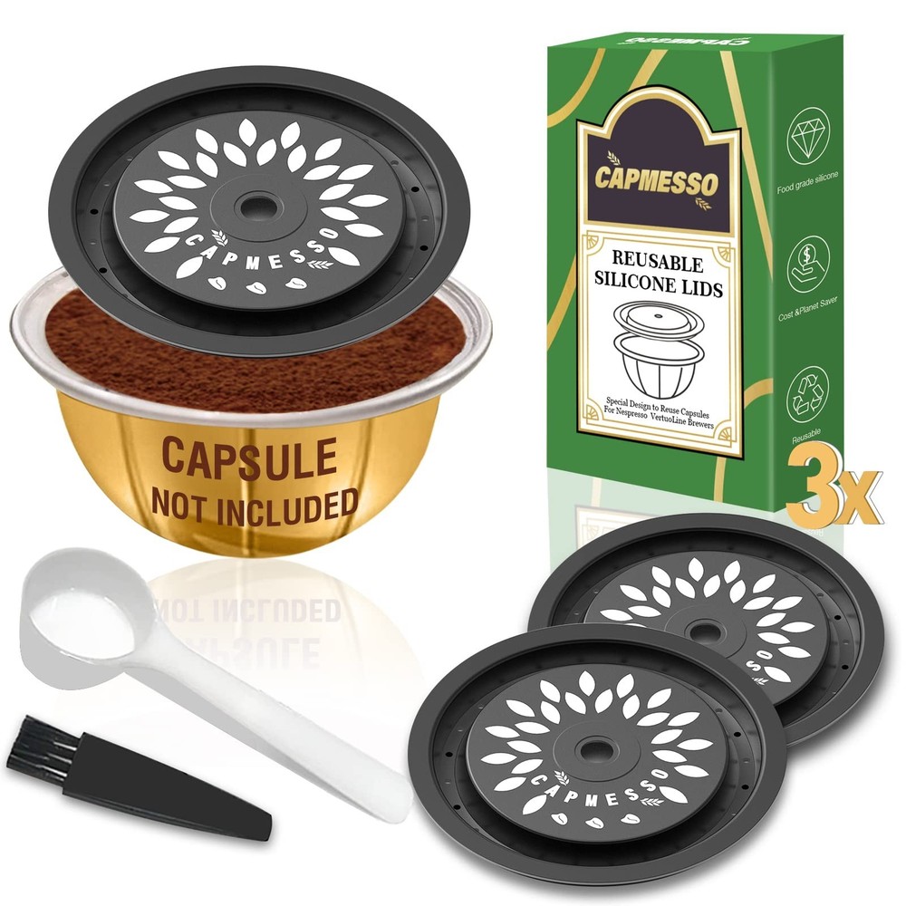 Reusable Silicone Lids for Nespresso Vertuo Capsules