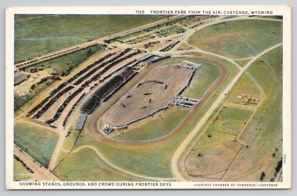 Cheyenne Frontier Park Rodeo Aerial View Vintage Postcard Wyoming