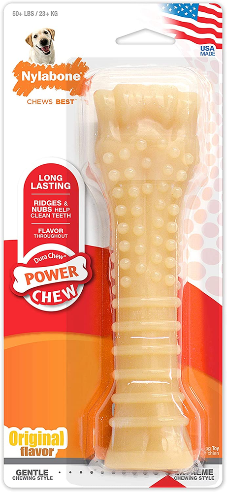 Textured Knuckle Bone Power Chew Toy for Dogs, Durable & Tough Dog Toys for Aggr