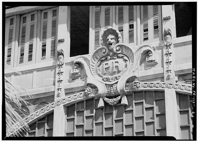 San Juan Puerto Rico 1900s San Juan Railroad Main Entrance Detail Ornamentation