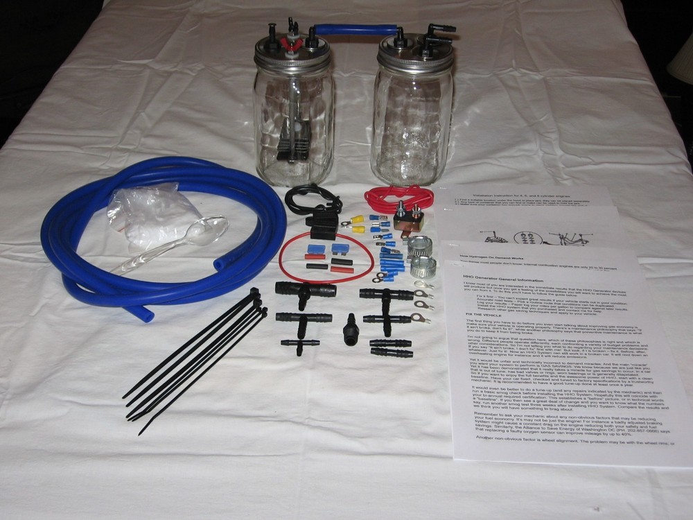 HHO Hydrogen Generator with Dryer, Kit for 6 and 8 cyl Gas and Diesel Engines