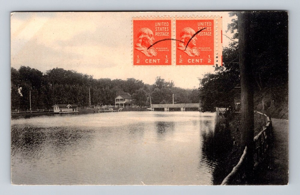 Pottstown PA-Pennsylvania, Sanatoga Park Boat Landing, Vintage Postcard