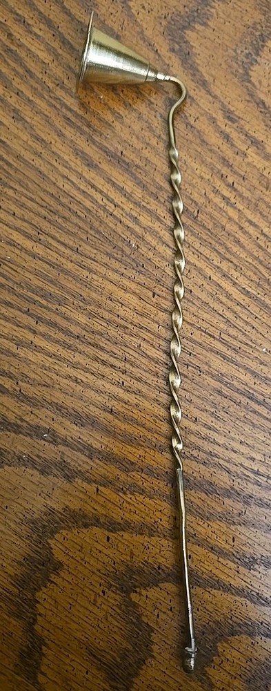 Vintage Brass Twisted Candle Snuffer 11