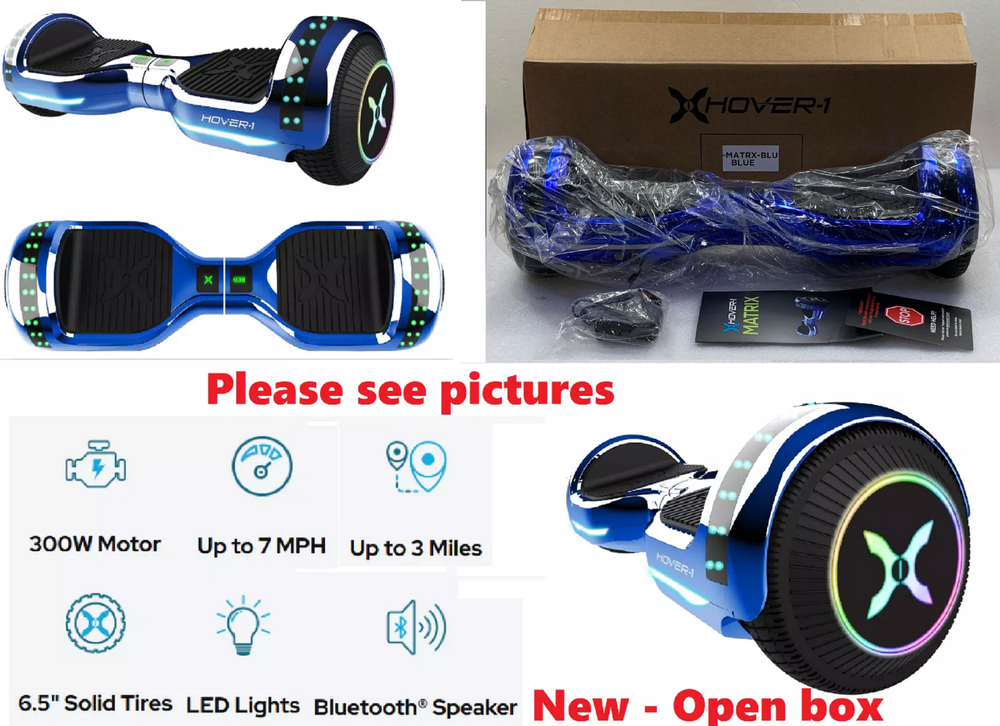 Hover-1 Matrix Electric Scooter with Bluetooth Speaker LED Lights Open Box