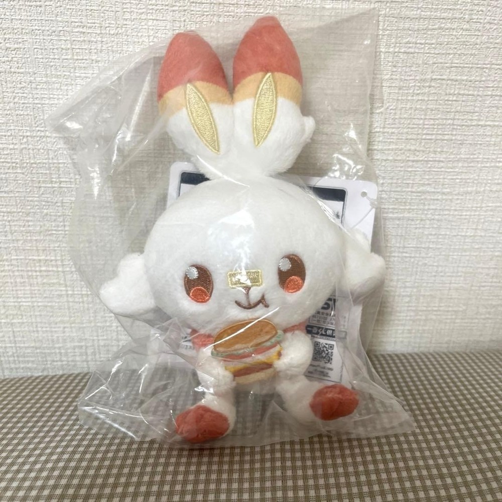 Pokemon Ichiban kuji Poke Peace Scorbunny Plush doll Mascot Japan F prize
