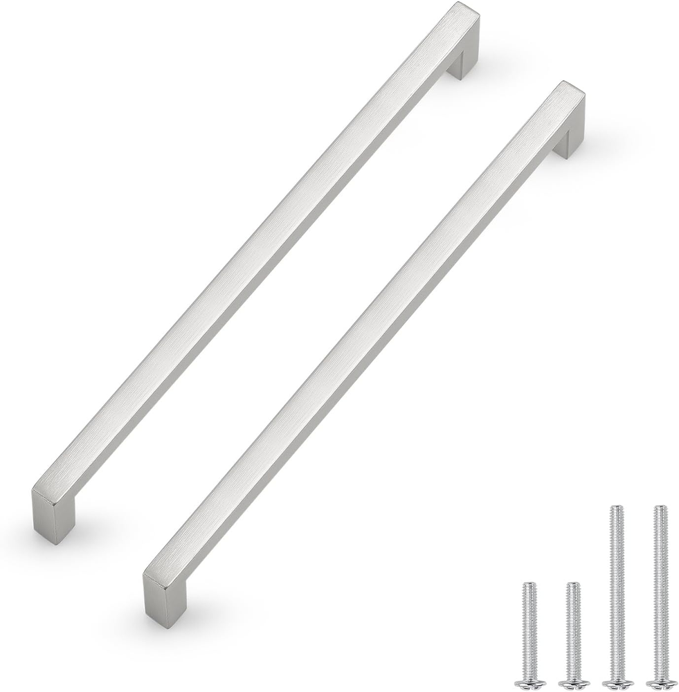 10 Inch Cabinet Handles, 5 Pack Stainless Steel Satin Nickel Kitchen Pulls