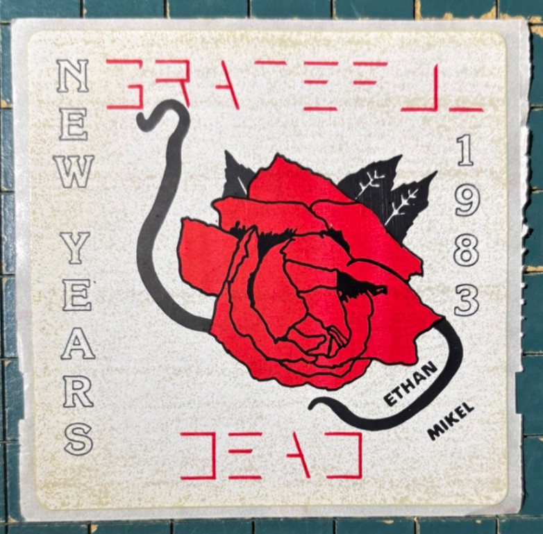 Grateful Dead Rare Mikel New Year’s 1983 Concert Sticker