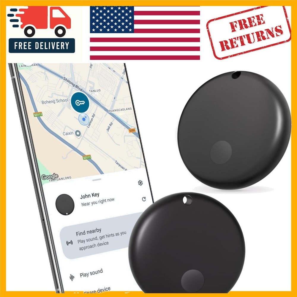 Smart Key Finder Tags - Bluetooth Tracking Device for Luggage & Wallets, 2 Pack