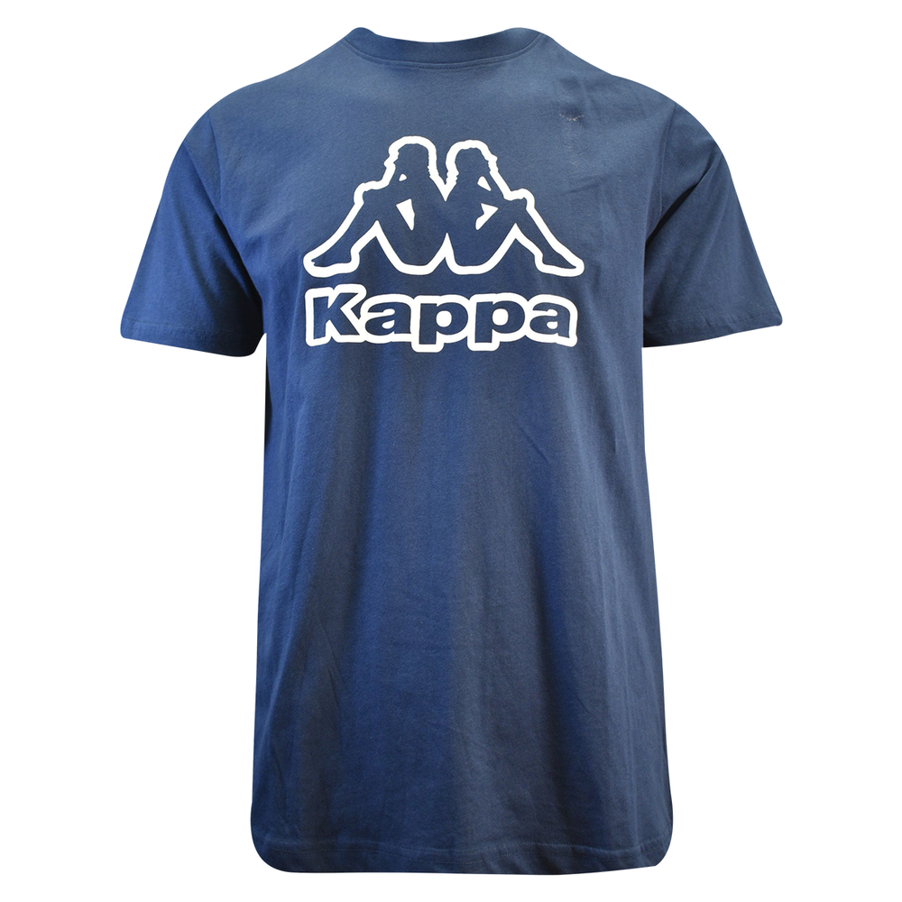 Kappa Men's T-Shirt Navy Blue Abelo Chest Logo S/S Tee (S02)-image