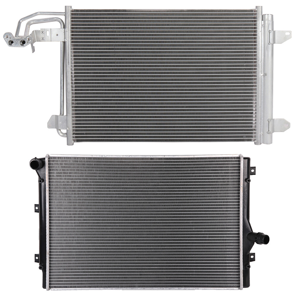 PICKOOR Aluminum Radiator & Condenser Cooling Kit For Volkswagen Jetta 2007-2014