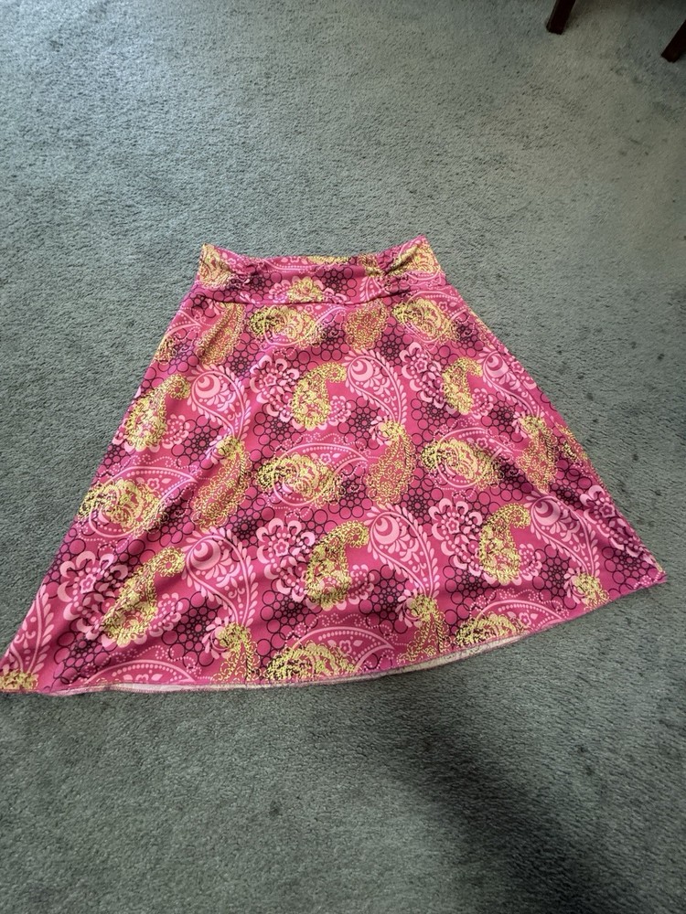 Pink Paisley Midi Skirt Y2K Size S
