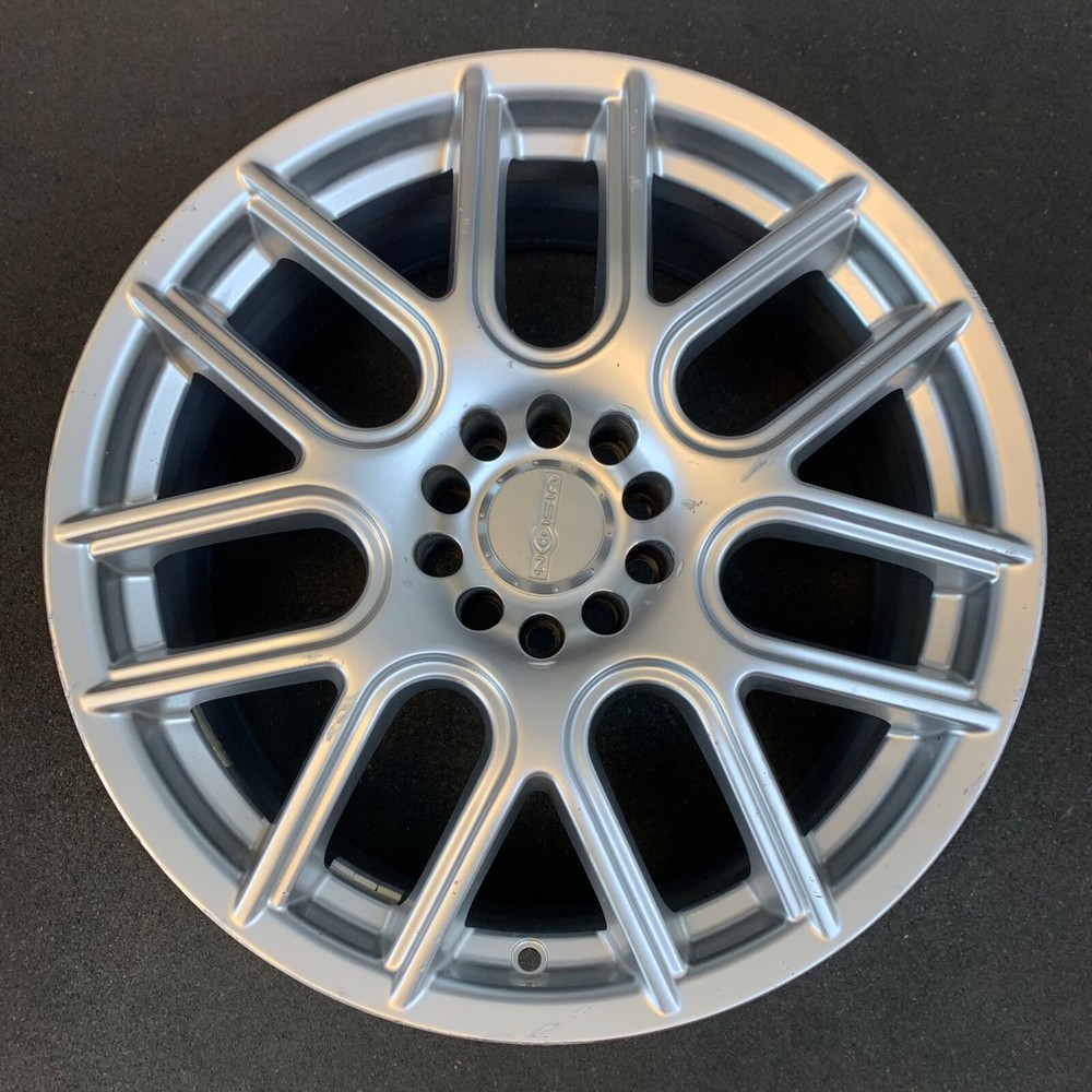 Vision 426 Cross Series Hyper Silver Wheel Rim + Cap 18x8 et20 5x110/5x114.3