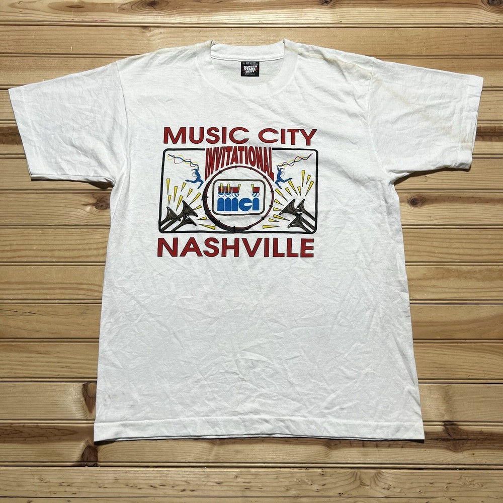 Vintage 80s Music City Invitational MCI Nashville Dance Shirt Size Large