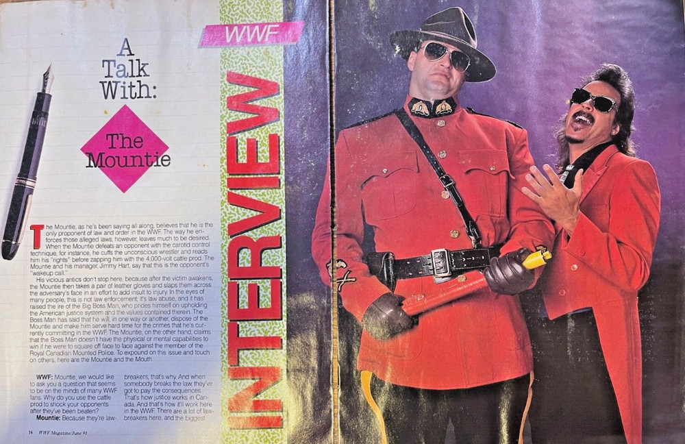 1991 WWF Wrestler The Mountie Jacques Rougeau Jr.