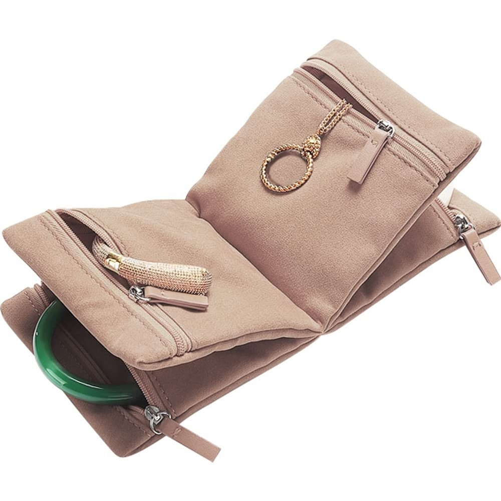 Jewelry Organizer Bag with Zipper - Women Jewelry Organizer Foldable Jewelry ...