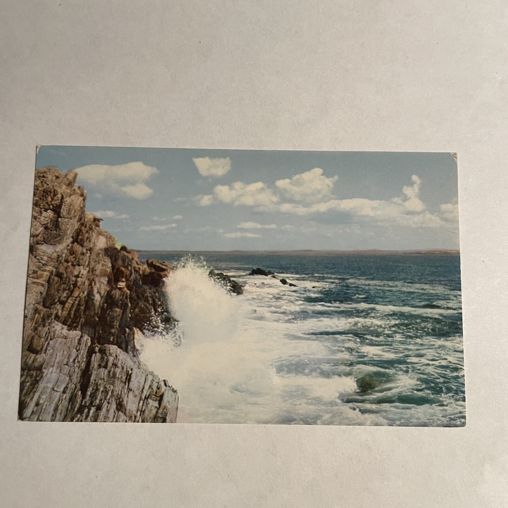 Bailey Island ME-Maine Surf at Bailey Island Scenic Coastline Vintage Postcard