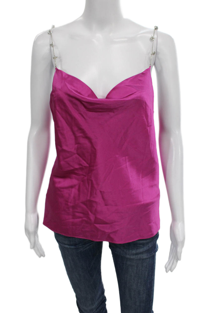 Cami NYC Women Purple Silk Cowl Neck Camisole Sleeveless Solid Size SFree Shipping in US $100+ Orders | $6.95 Orders Below