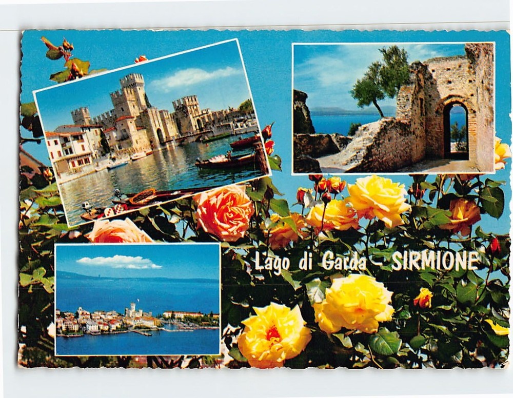 Postcard Garda Lake Sirmione Italy