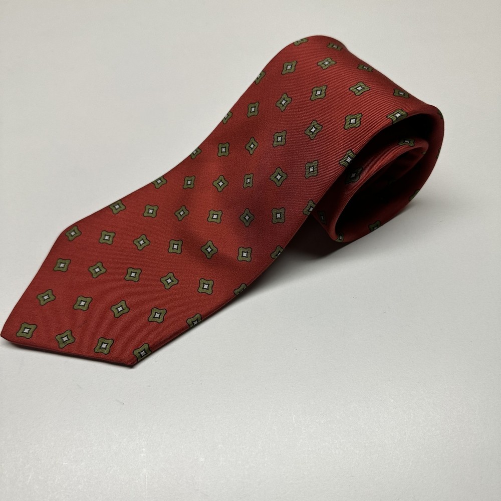 Brooks Brothers Makers Tie Silk Red Polka Dot 3.75 x 57 Vintage Foulard