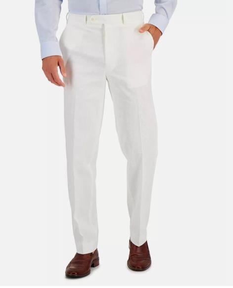 Nautica Mens Linen Cotton Blend Stretch Modern fit Pants 34 X 32  NEW NA0020