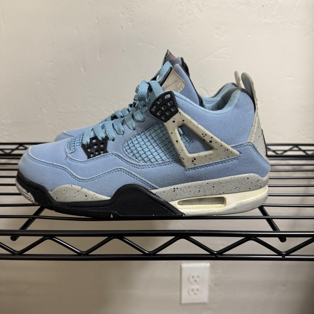 Air Jordan 4 Retro University Blue Shoes Mens Size 8 Suede CT8527-400 OG