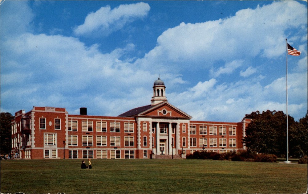 Junior High School ~ Bridgeton New Jersey ~ unused 1950s vintage postcard