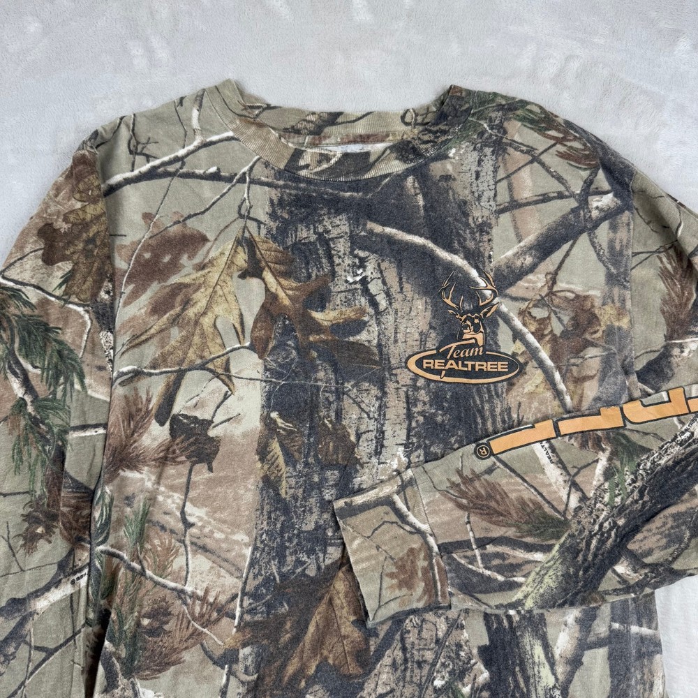 Team Realtree Camouflage Long Sleeve T-Shirt Men’s M Hunting Camo