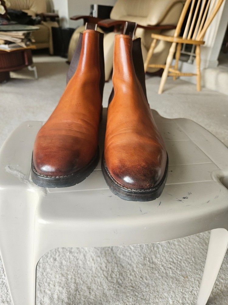 3DM Handcrafted Tan Chelsea Boots US 11 UK 10 Like New