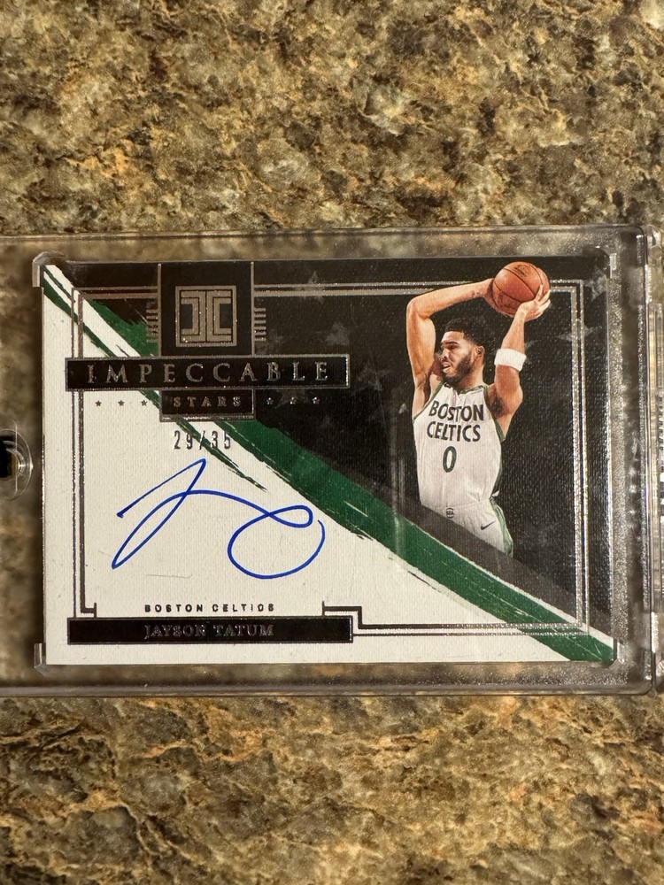 2021-22 Impeccable Jayson Tatum Boston Celtics On Card Auto /35